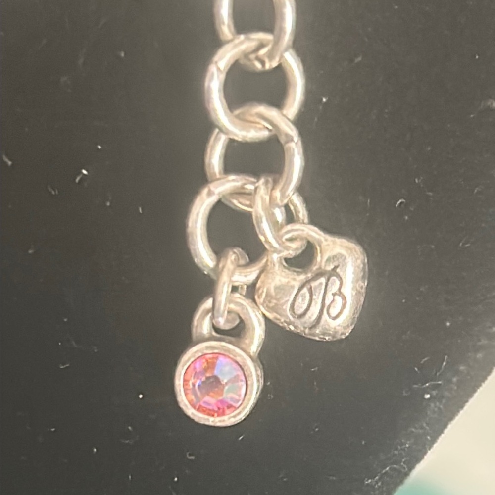 BRIGHTON GARDEN OF EDEN Retired Silver Plated and Enamel Floral Crystal Necklace - Picture 7 of 8